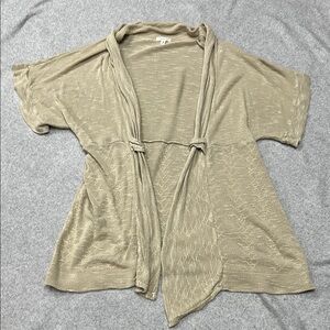 Maurices Tan Open Cardigan